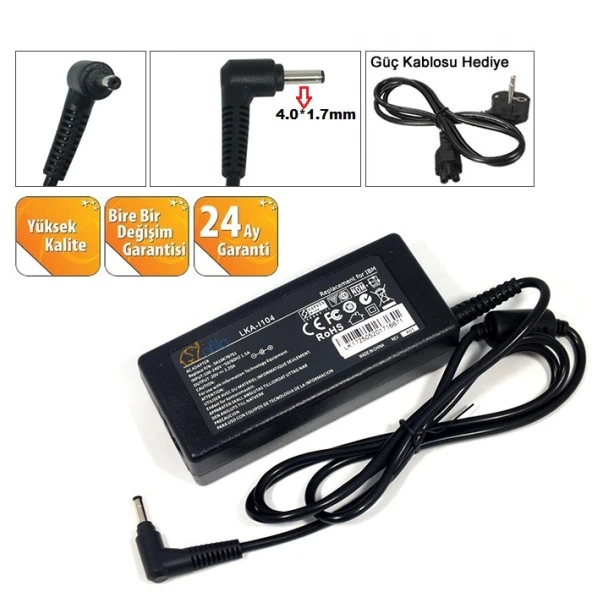 Lenovo ideaPad 1 81VU00FQTX, 81VU00B5TX Notebook Adaptör, Şarj Aleti Cihazı 65W ürün görseli 1