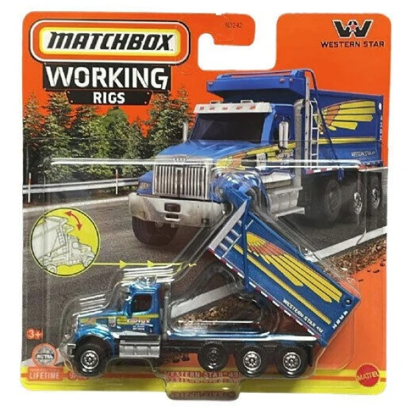 Matchbox Working Rigs Metal Vehicle - WESTERN STAR 49X DUMP TRUCK [HVV14] 9/16 ürün görseli 1