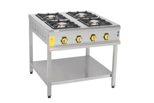 İnoxmaster Taban Raflı Ocak Dörtlü 80x80 Gazlı/Lpg ürün görseli 1