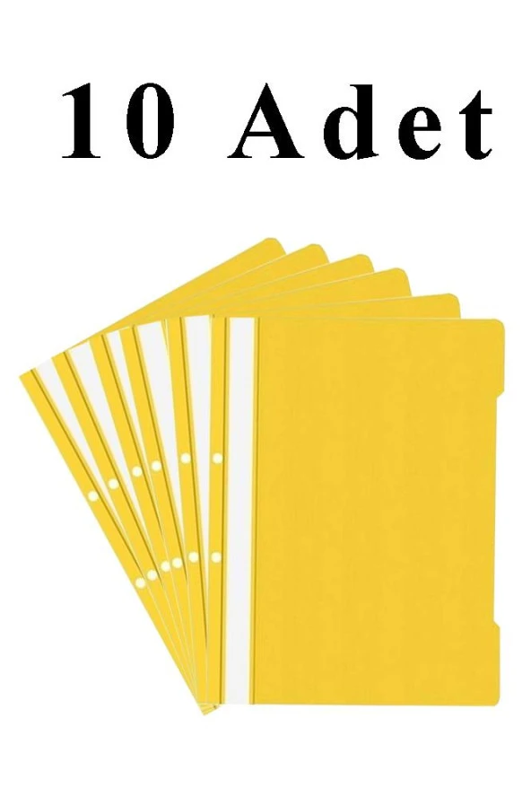 10 Adet A4 Sarı Telli Dosya 1 Paket Ekonomik Kaliteli Telli Dosya Ofis Büro Okul ürün görseli 1