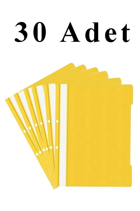 30 Adet A4 Sarı Telli Dosya 1 Paket Ekonomik Kaliteli Telli Dosya Ofis Büro Okul ürün görseli 1