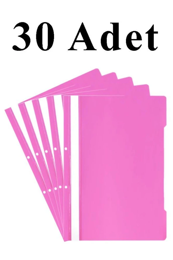 30 Adet A4 Pembe Telli Dosya 1 Paket Ekonomik Kaliteli Telli Dosya Ofis Büro Okul ürün görseli 1