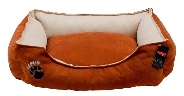 Lepus Soft Köpek Yatak Large Koyu Kahverengi EN60cm-YÜK.24cm-BOY75cm ürün görseli 1