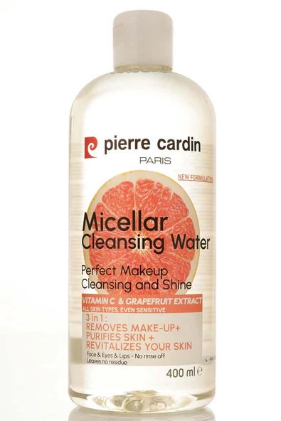 Pierre Cardin Gently Cleansing Micellar Water with Pink Grapefruit & Vitamin C - Makyaj Temizleme Suyu 400 ml ürün görseli 1
