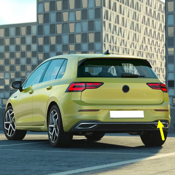 VW Golf 8 2020-2023 Arka Tampon Çeki Çekme Demiri Kapağı 5H6807441 ürün görseli 1