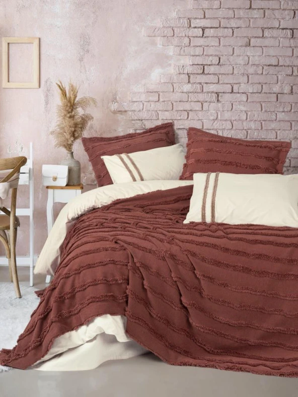 Cotton Box Ranforce Çift Kişilik Yatak Örtülü Nevresim Takımı Limi Rolf Tarçın ürün görseli 1