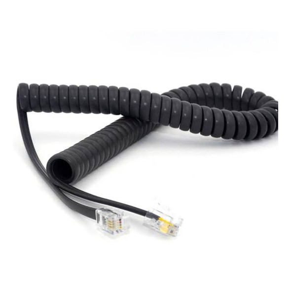 KAREL TİPİ TELEFON AHİZE SPRAL KABLOSU SİYAH 10LU PAKET ürün görseli 1