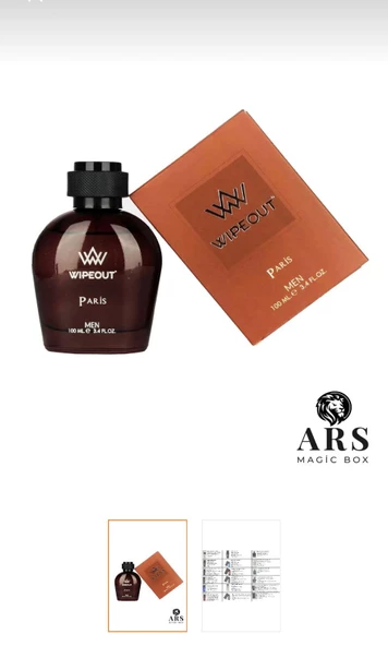 ARS MAGİC BOX Wipe out Premium 100 Ml. 3.4 FL.OZ. ( ÖZEL YAPIM ) Kalıcı UNİSEX Parfüm ürün görseli 1
