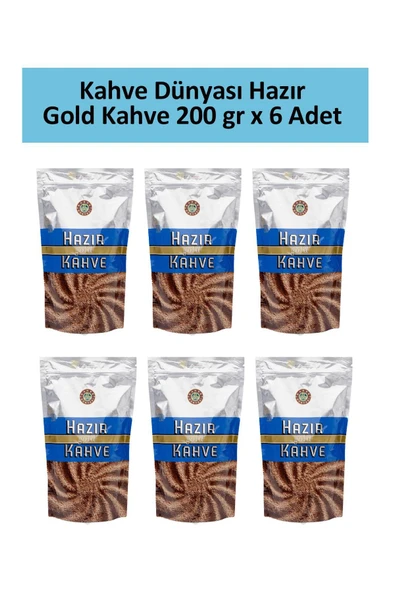 Kahve Dünyası Gold Hazır Kahve 200 gr x 6 Adet ürün görseli 1