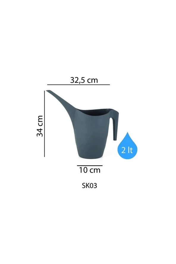 Bitki Sulama Kabı Antrasit 2 Litre ürün görseli 1