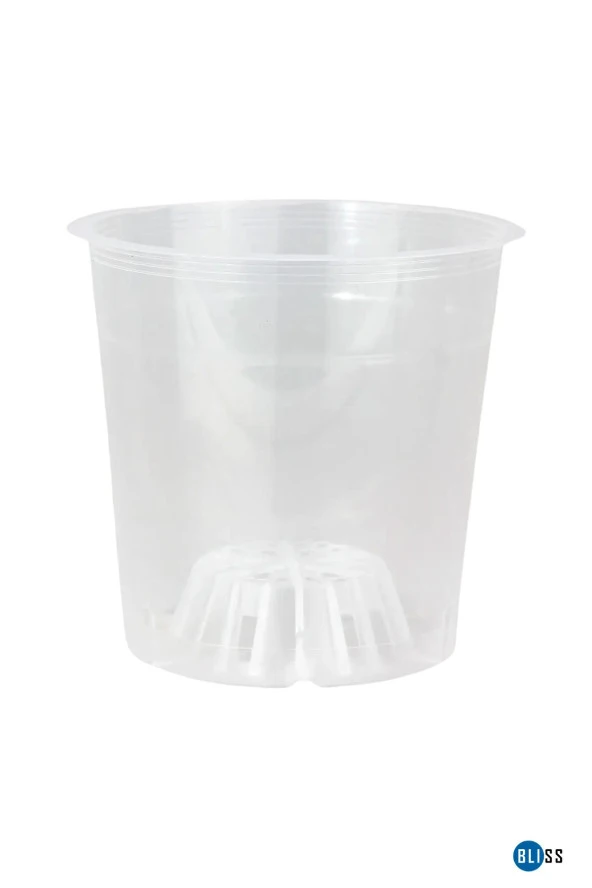 Orkide Yetiştirme Saksısı & Kabı 12 Pot 0.75lt Şeffaf Plastik Kap Saksı ürün görseli 1