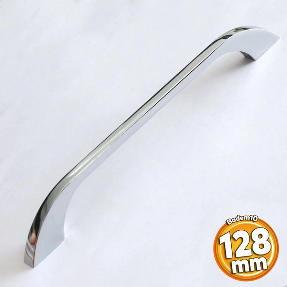 Meriç Kulp 128 mm Krom Renk Metal Mobilya Mutfak Dolabı Çekmece Dolap Kulpları Kapak Kulpu Kulbu ürün görseli 1