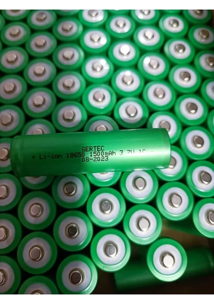 2  Adet-1500 Mah 3.7v 18650 Li-on Şarjlı Pil ürün görseli 1