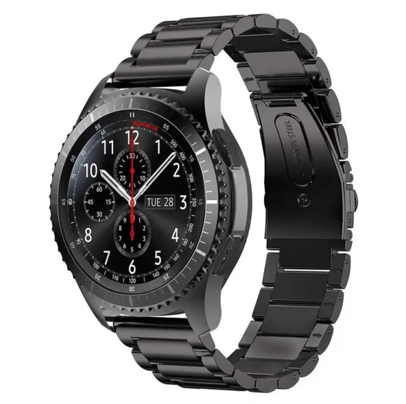 Huawei Watch 3 / 3 Pro Gt Gt2 GT2E Gt2 Gt3 Pro 46MM Metal Kordon Klipsli Paslanmaz ürün görseli 1