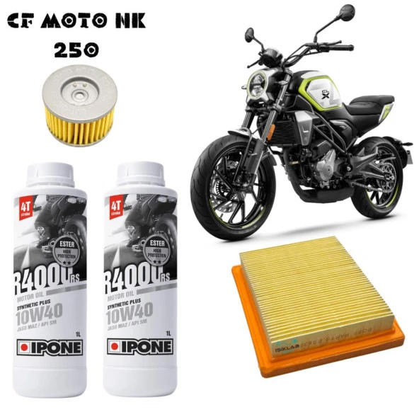 CF Moto CLX 250 Yağ Bakım Seti Ipone R4000RS li Set ürün görseli 1