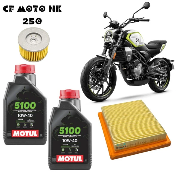 CF Moto CLX 250 Yağ Bakım Seti Motul 5100 lü Set ürün görseli 1