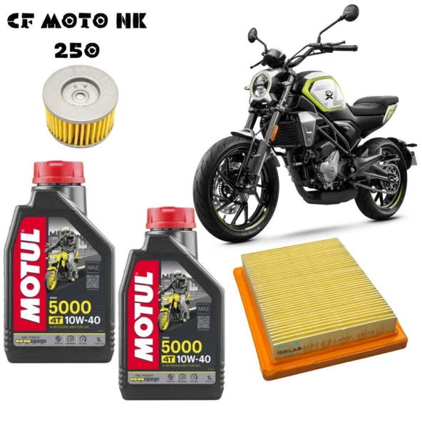 CF Moto CLX 250 Yağ Bakım Seti Motul 5000 Li Set ürün görseli 1