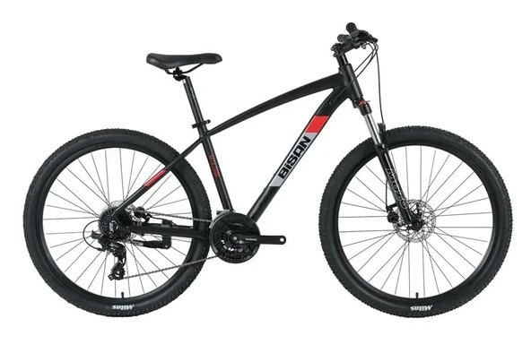 BİSAN MTX 7200 ERKEK DAĞ BİSİKLETİ 48CM MD 26 JANT 24 VİTES MAT SİYAH KIRMIZI ürün görseli 1