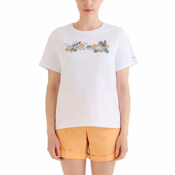 Columbia CSC North Cascade Kadın Kısa Kollu T-shirt Beyaz CS0366_100 ürün görseli 1