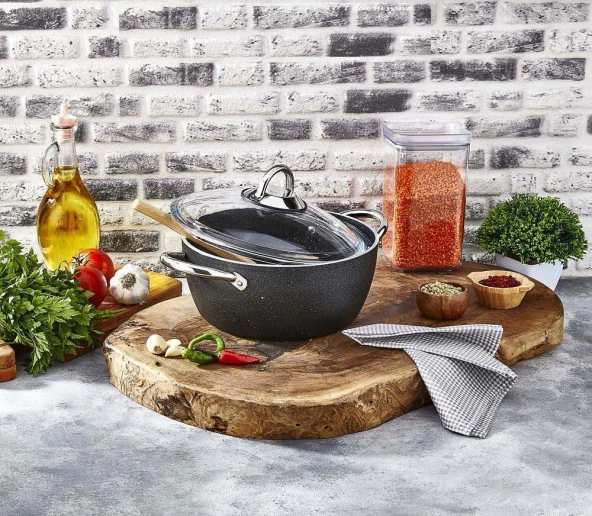 Kahramanlar Granit Derin Tencere 24 CM ürün görseli 1