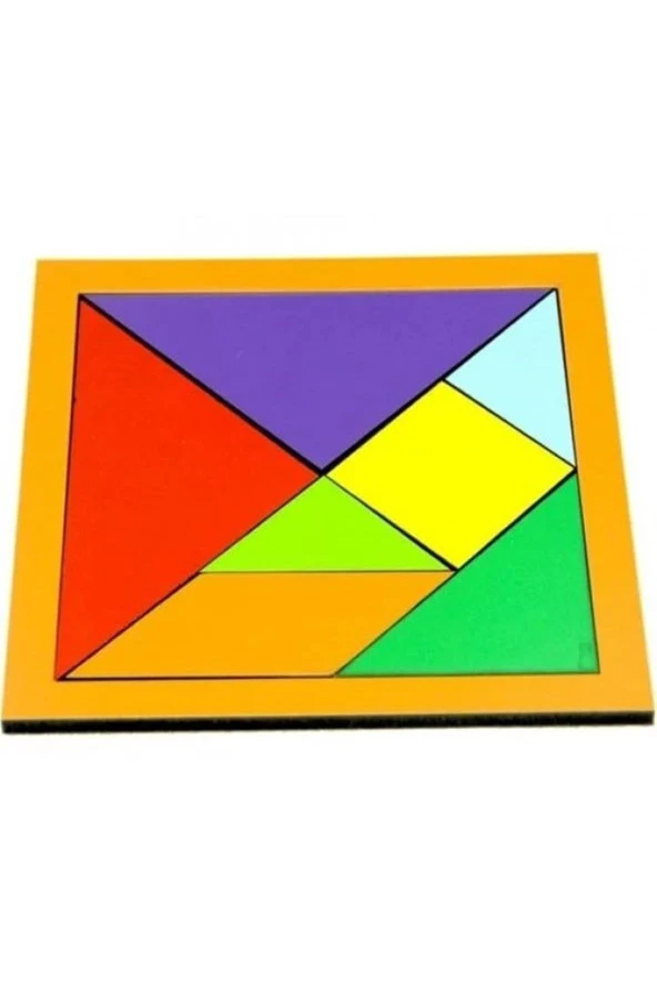 Ahşap Renkli Tangram 17x17 Cm ürün görseli 1