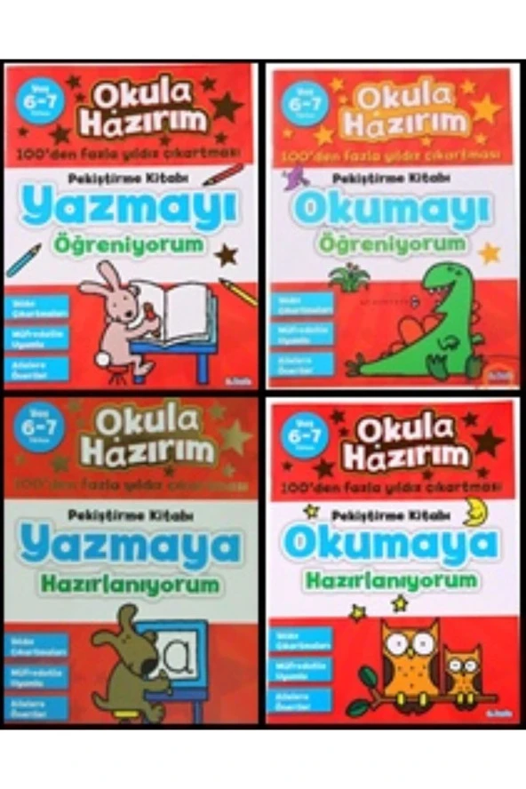 okula hazırım pekiştirme kitapları 6-7 yaş sözel 4 kitap ürün görseli 1
