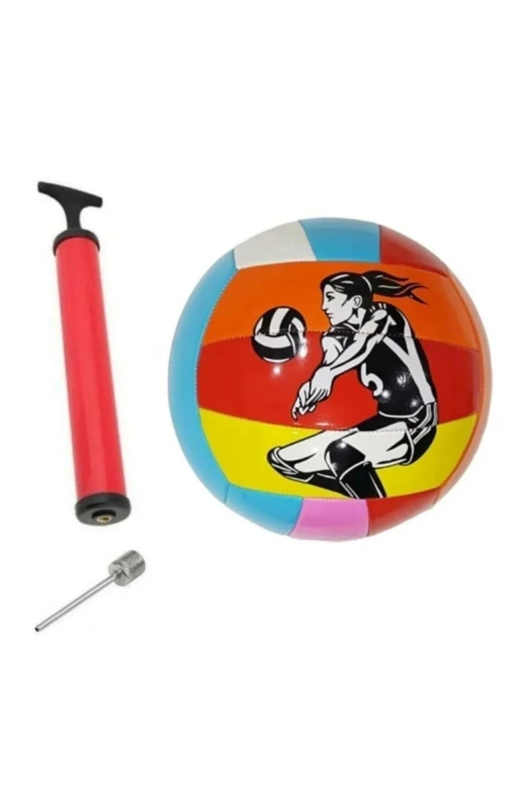 Voleybol Topu Ve Şişirme Pompası ürün görseli 1