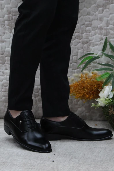 Pierre Cardin 7017 Siyah Açma Damat Ayakkabısı Takım Ayakkabısı Erkek Klasik Ayakkabı ürün görseli 1