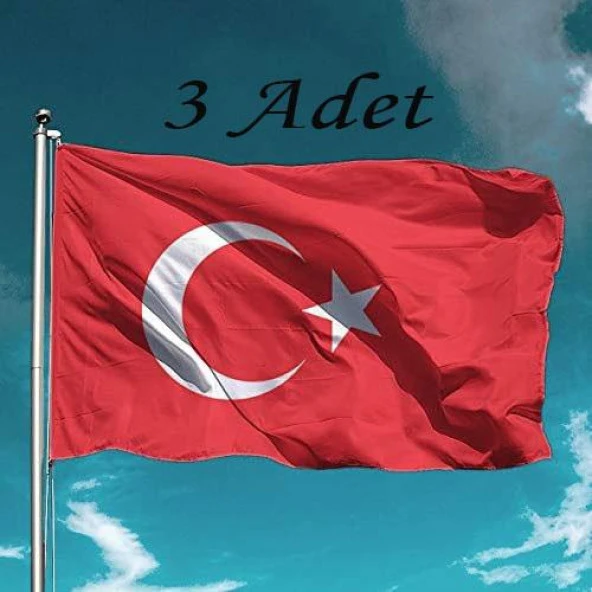 Türk Bayrağı 3 Adet Raşel Türk Bayrağı 70x105 ürün görseli 1