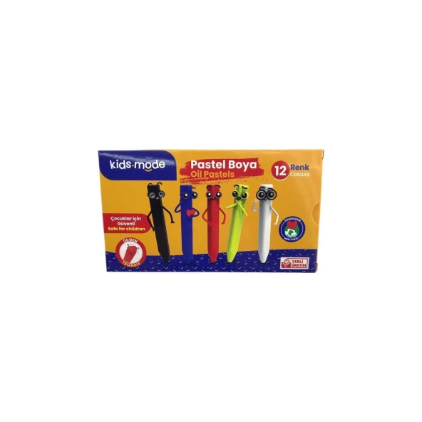 Kidsmode Yağlı Pastel Boya Üçgen 12 Renk Yağlı Pastel Boya ürün görseli 1
