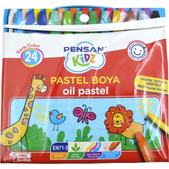 Pensan Kidz Pastel Boya Çantalı 24 Renk Pastel Boya ürün görseli 1