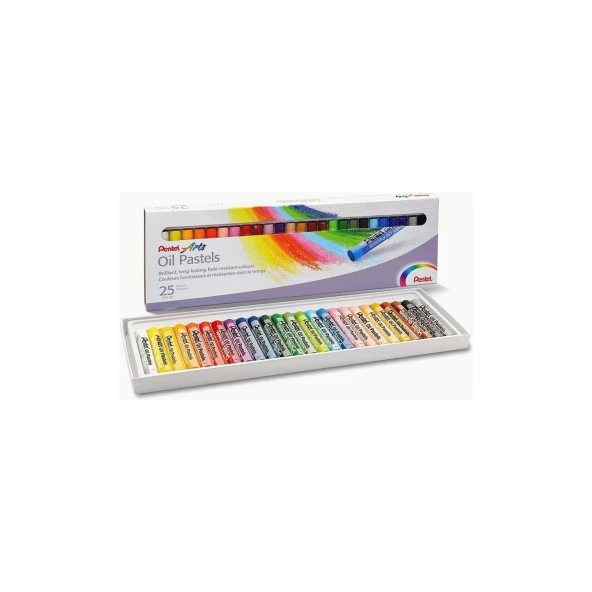 Pentel Pastel Boya Yağlı Karton Kutu 25 Renk Yağlı Pastel Boya ürün görseli 1