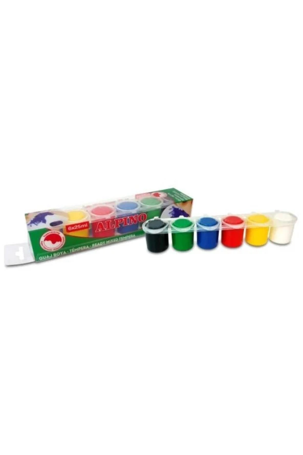 Alpino Sulu Boya Tempera 6 Renk x 25 ML Sulu Boya ürün görseli 1