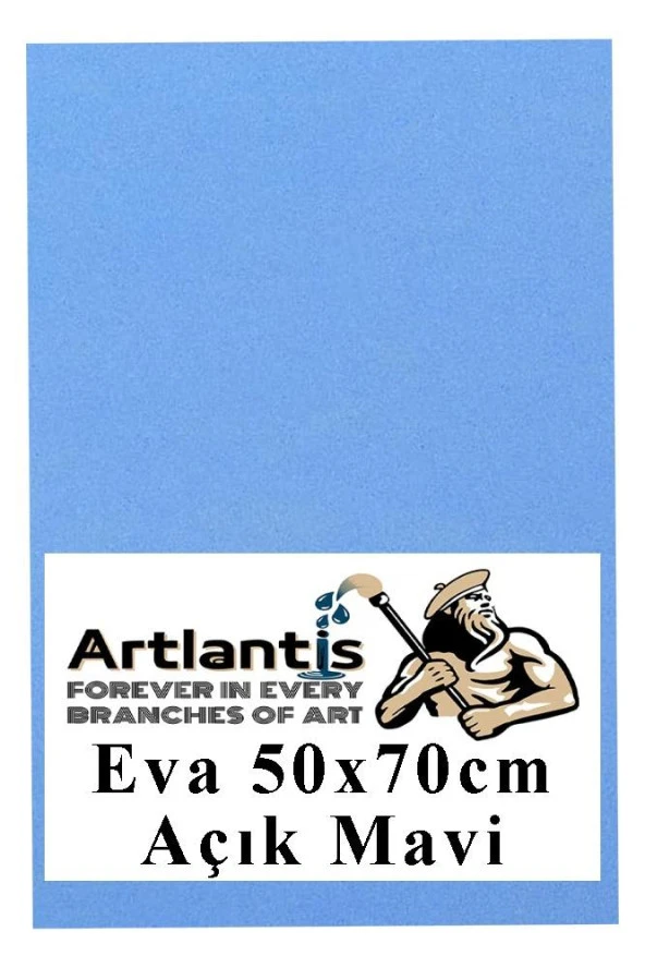 Açık Mavi Eva 50x70 cm 1 Adet Eva Süngeri Okul Kreş Anasınıfı Elişi Etkinlikleri ürün görseli 1