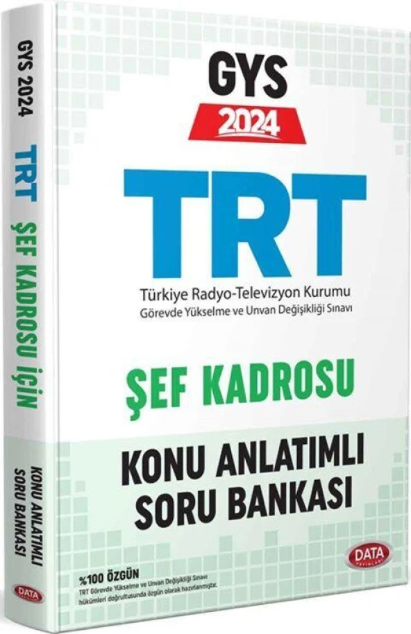 2024 TRT Şef Kadrosu GYS Konu Anlatımlı Soru Bankası Data Yayınları ürün görseli 1