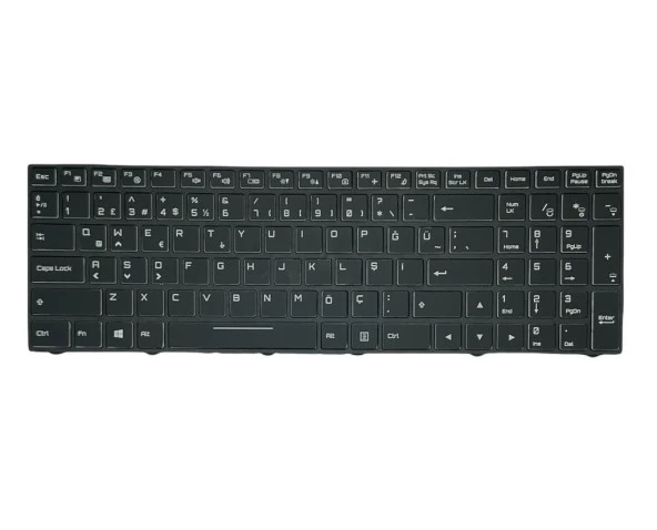 Casper Nirvana C900.7700-A1G0P Notebook Klavyesi (Siyah TR) Işıklı - Resim 2