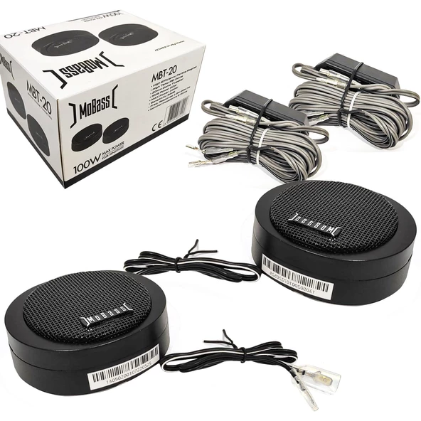 MOBASS MBT-20 Tweeter Dome 20mm 100 Watt 2 Adet ürün görseli 1