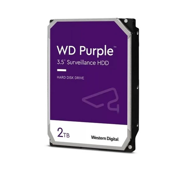 Western Digital WD Purple WD23PURZ 2TB 5400rpm 64mb 3,5" 7/24 Güvenlik Diski ürün görseli 1