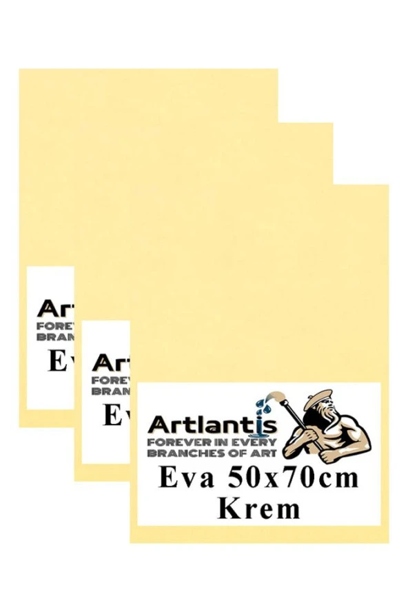 Krem Eva 50x70 cm 3 Adet Eva Süngeri Okul Kreş Anasınıfı Elişi Etkinlikleri ürün görseli 1