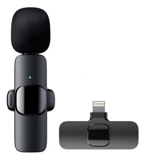 Lightning Iphone Uyumlu Kablosuz Wireless Yaka Mikrofonu - Resim 5
