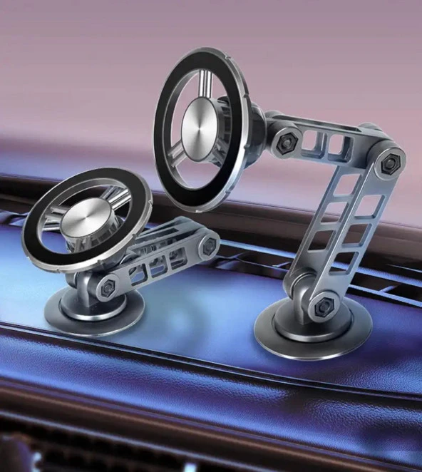 Katlanabilir Mıknatıslı Magnetic Metal Araç İçi Telefon Tutucu Fonksiyonel Yüksek Kalite ürün görseli 1