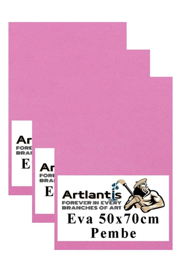 Pembe Eva 50x70 cm 3 Adet Eva Süngeri Okul Kreş Anasınıfı Elişi Etkinlikleri ürün görseli 1