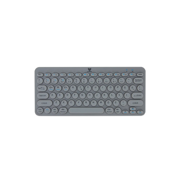Blueforce Bt-k95 2,4Ghz Wireless + Bluetooth Kablosuz Klavye Gri Çift Modlu ürün görseli 1