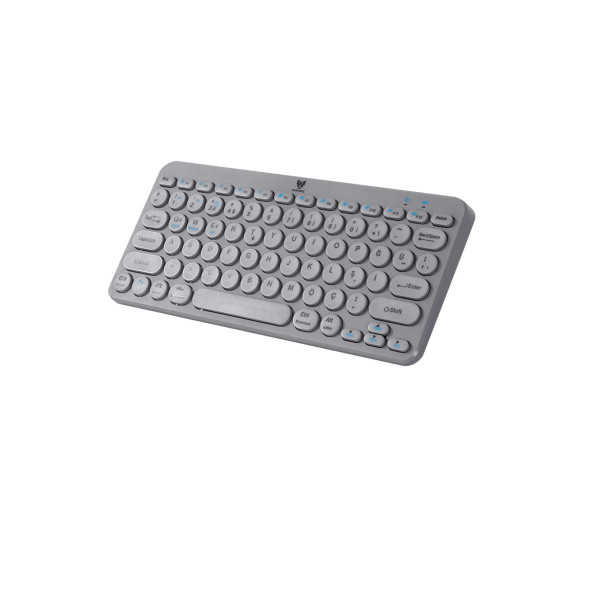 Blueforce Bt-k95 2,4Ghz Wireless + Bluetooth Kablosuz Klavye Gri Çift Modlu - Resim 5