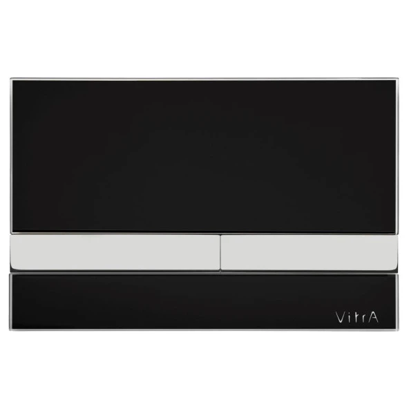 740-1101-Vitra Select Kumanda Paneli - Siyah Cam Slach Krom Buton ürün görseli 1