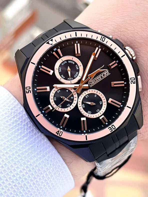 Slazenger Çelik Kordon İç Fonksiyonları Aktif 5 Atm Suya Dayanıklı Erkek Kol Saati SL.2245.2.05 ürün görseli 1
