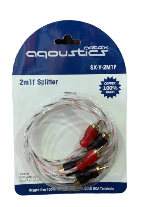NETEX AQOUSTİCS SX-2M1F BAKIR ÇATAL KABLO ürün görseli 1