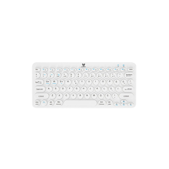 Blueforce Bt-k95 2.4ghz Wireless Bluetooth V5.0 Kablosuz Klavye Beyaz Çift Modlu ürün görseli 1