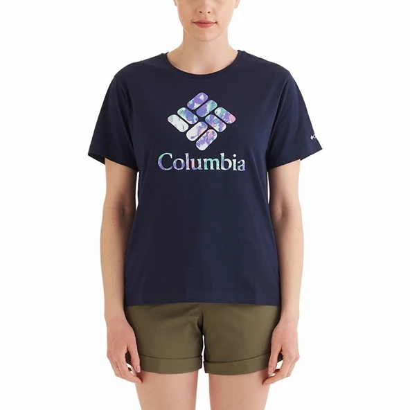 Columbia CSC Gem Wisterian Kadın Kısa Kollu T-shirt Lacivert CS0367-466 ürün görseli 1