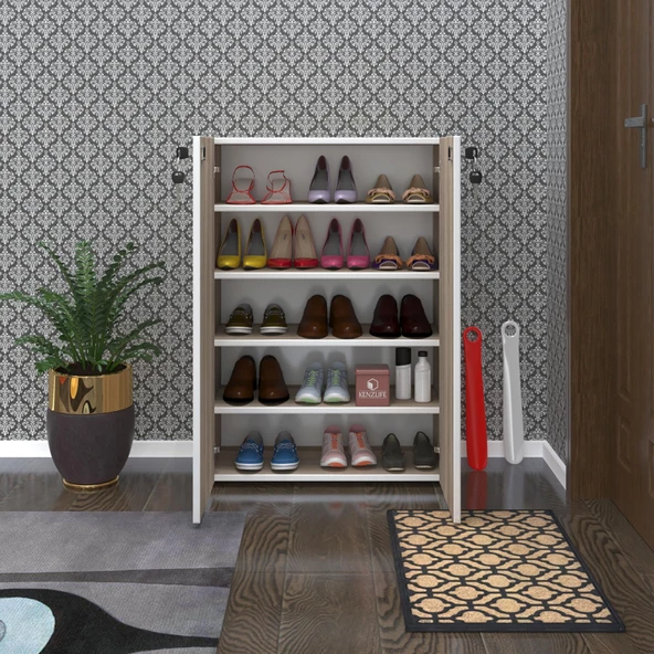 Kenzlife ayakkabılık ayakkabı dolabı kilitli be real crd 100*70*32 kapaklı arkalıklı ofis dolabı ürün görseli 1